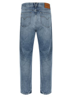 Versace Blue Cotton Straight-Leg Jeans