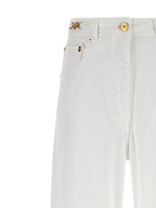 Versace White Cotton Straight-Leg Jeans