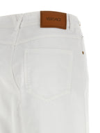 Versace White Cotton Straight-Leg Jeans