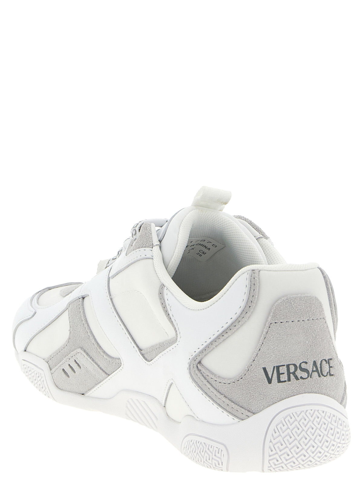 Versace White Calfskin Athletic Sneakers