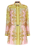 Versace Multicolor Silk Short Dress