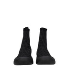 Valentino Garavani Black Fabric High Top Sneakers