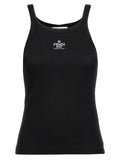 Fendi Black Cotton Sleeveles T-Shirt