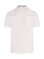 Versace White Cotton Polo Shirt