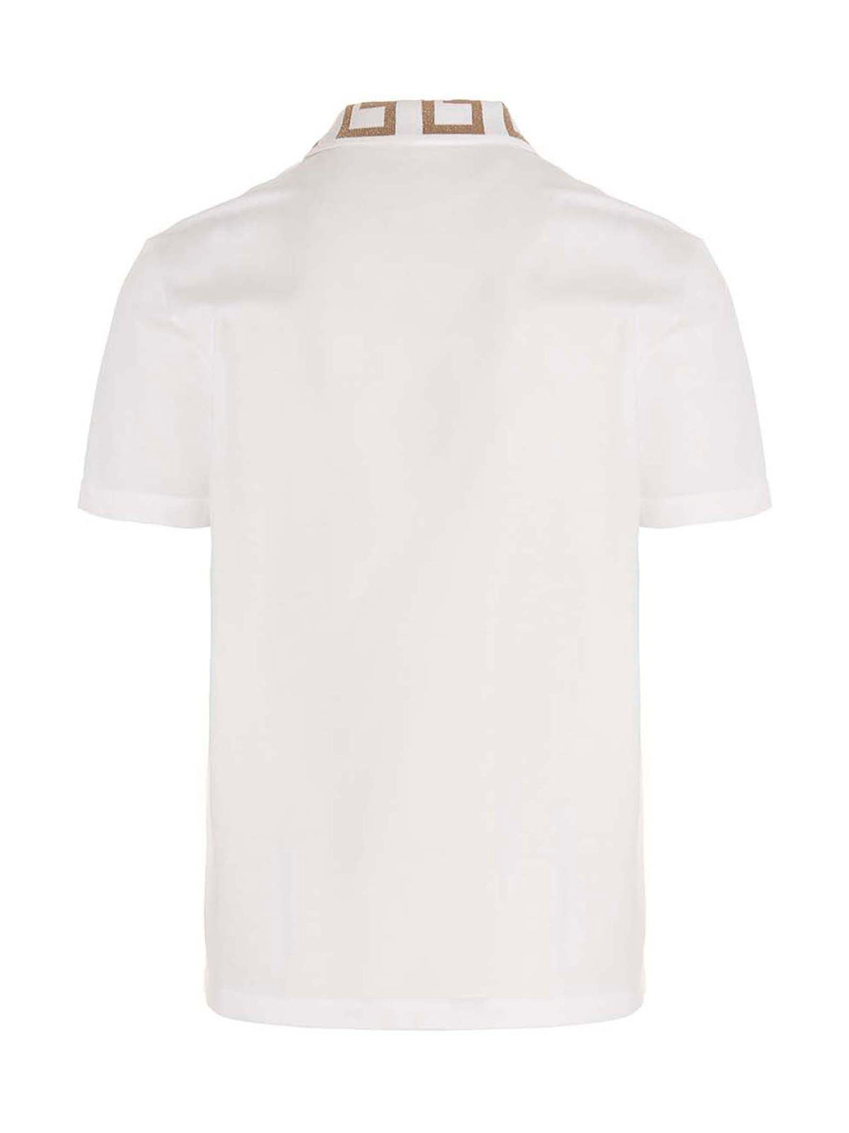 Versace White Cotton Polo Shirt