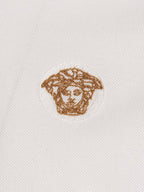 Versace White Cotton Polo Shirt