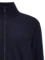 Hugo Boss Blue Wool Cardigan