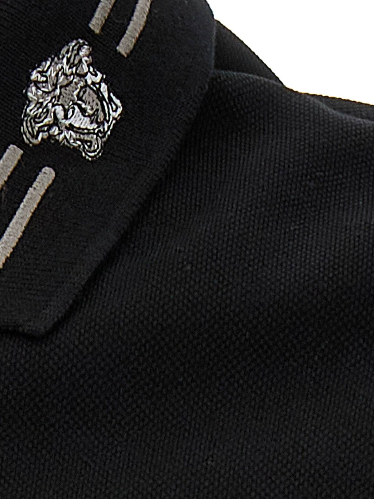 Versace Black Cotton Polo Shirt