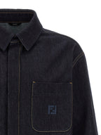 Fendi Blue Cotton Denim Jacket