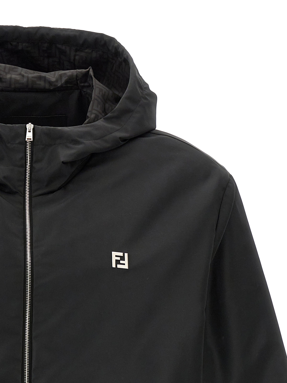 Fendi Black Polyester Shell Jacket