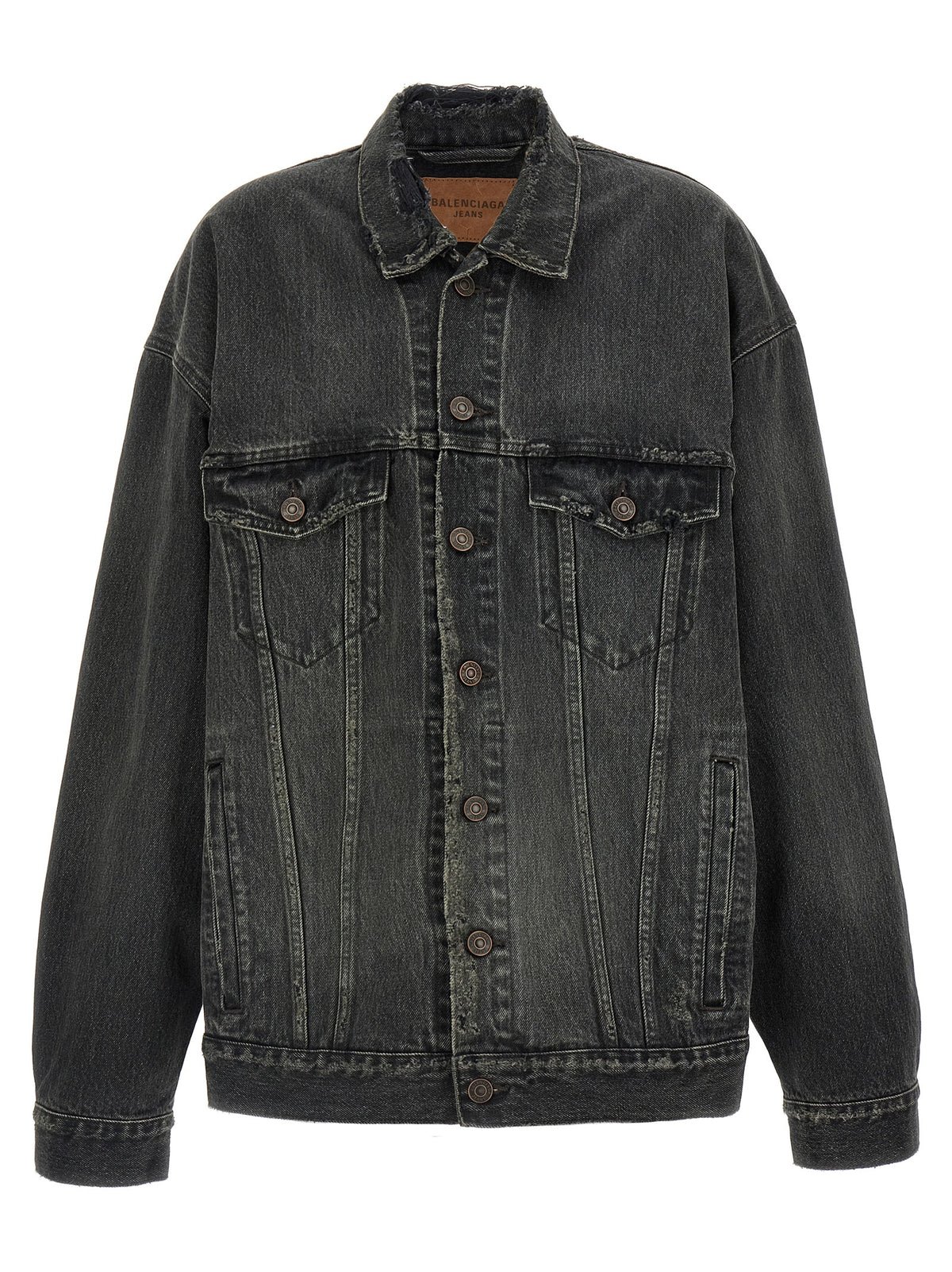 Balenciaga Gray Cotton Denim Jacket