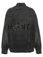 Balenciaga Gray Cotton Denim Jacket