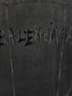 Balenciaga Gray Cotton Denim Jacket