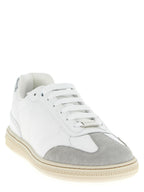 Versace White Calfskin Low Top Sneakers