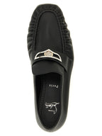 Christian Louboutin Black Calfskin Slip-On Loafers