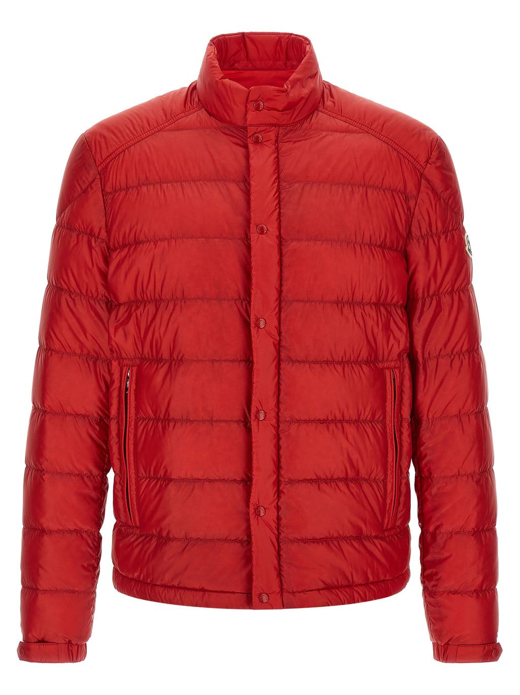 Moncler Red Polyamide Full-Length Jacket