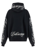 Balenciaga Black Cotton Hoodie