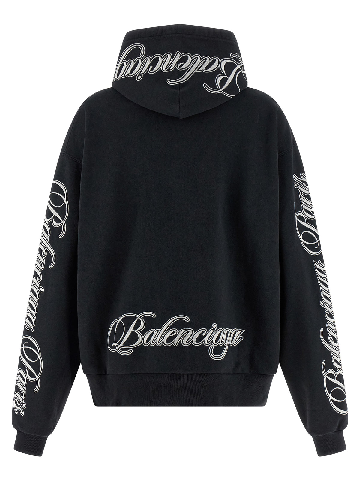 Balenciaga Black Cotton Hoodie