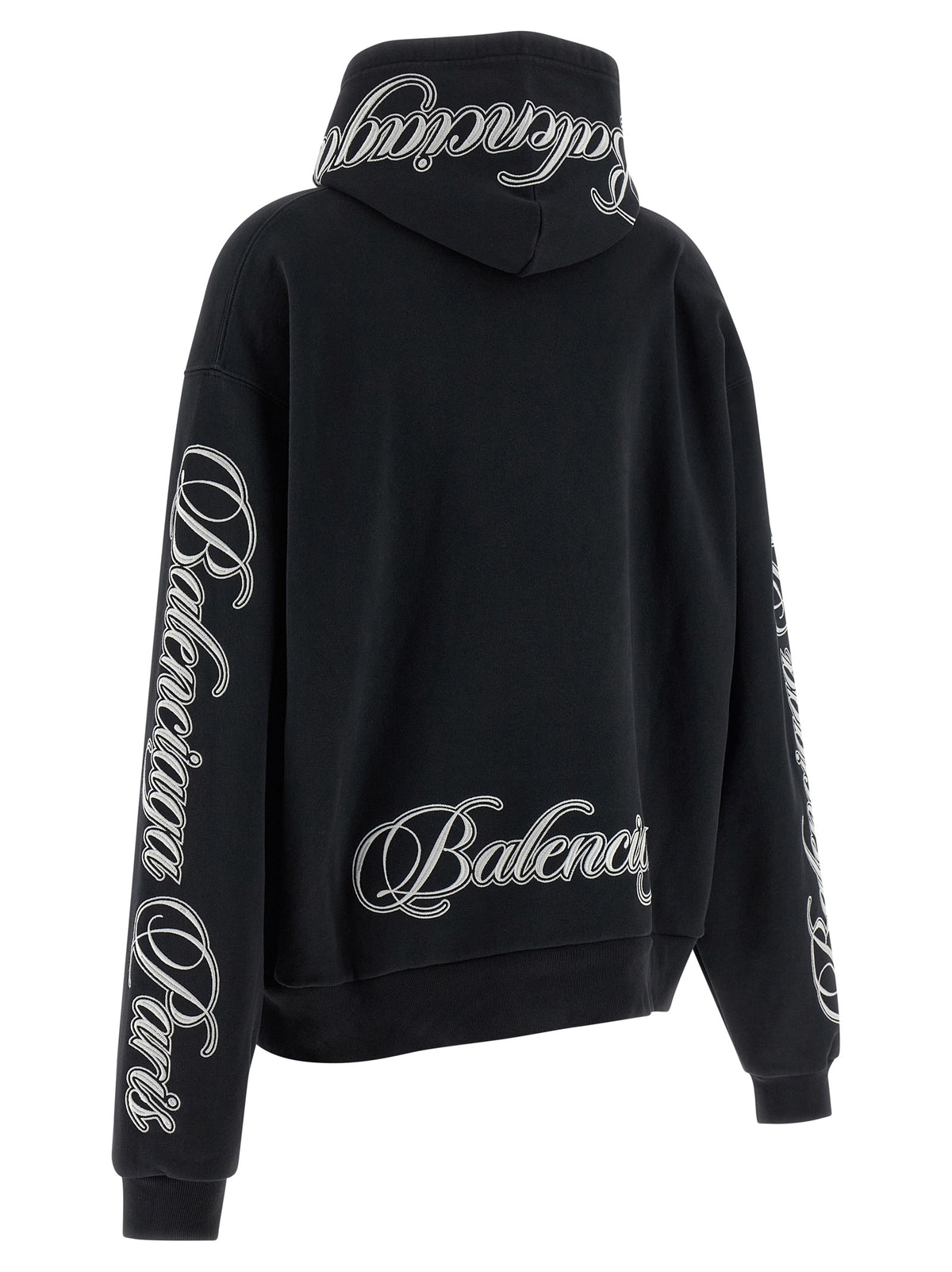Balenciaga Black Cotton Hoodie
