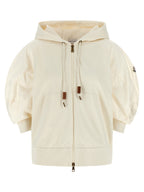 Moncler White Cotton Hoodie