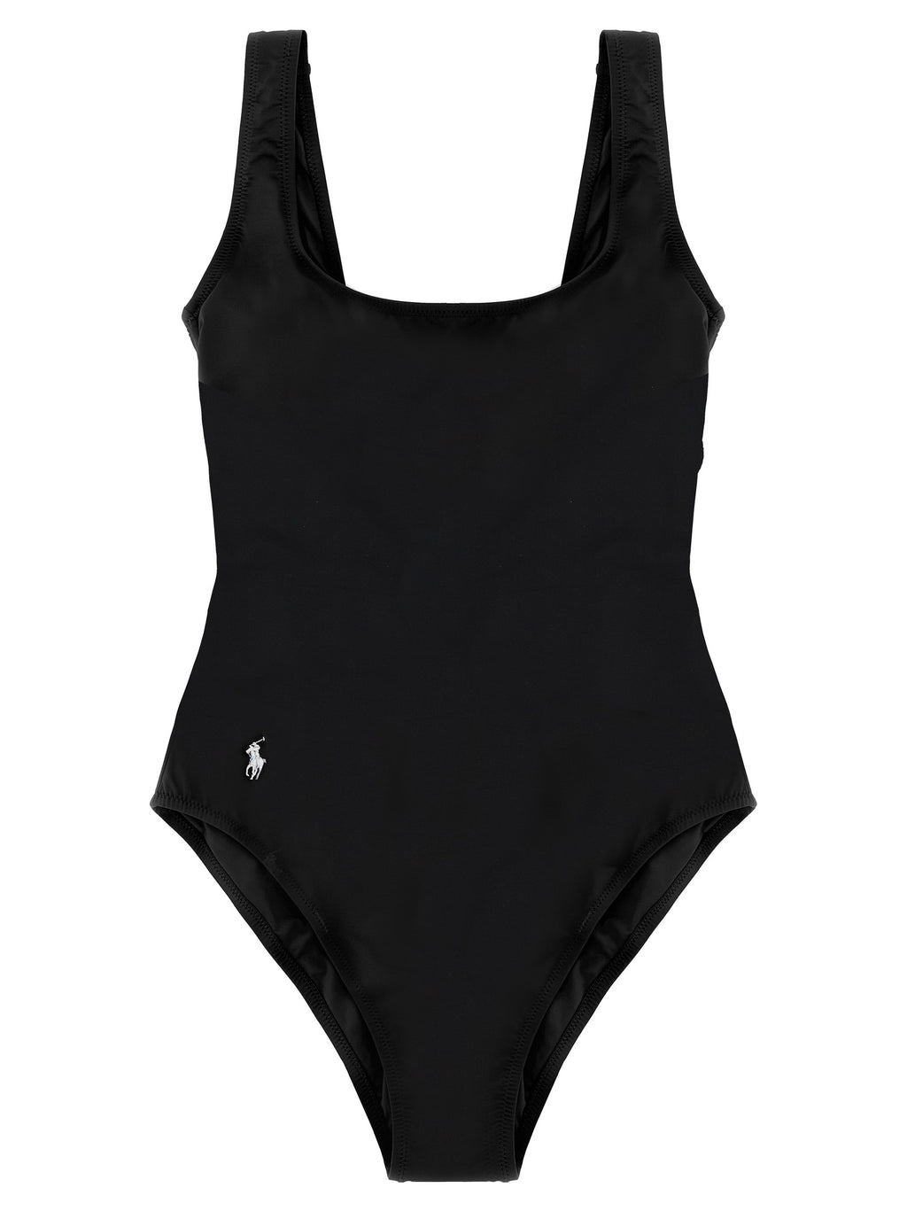 Polo Ralph Lauren Black Nylon One-Piece Swimsuit