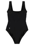 Polo Ralph Lauren Black Nylon One-Piece Swimsuit