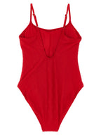 Polo Ralph Lauren Red Recycled Polyester One-Piece Swimsuit
