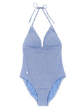 Polo Ralph Lauren Blue Nylon One-Piece Swimsuit