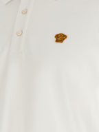 Versace White Cotton Polo Shirt