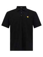 Versace Black Cotton Polo Shirt