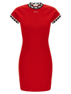 Versace Red Cotton Short Dress