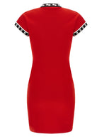 Versace Red Cotton Short Dress