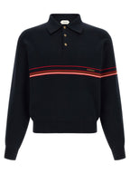 Versace Blue Cotton Polo Shirt