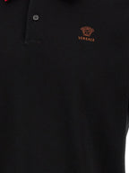 Versace Black Cotton Polo Shirt