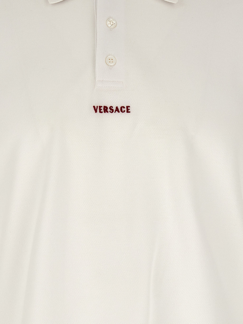 Versace White Cotton Polo Shirt