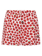 Versace Multicolor Silk Bermuda Shorts