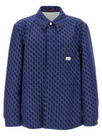 Gucci Blue Cotton Biker Jacket