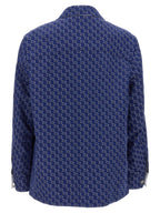 Gucci Blue Cotton Biker Jacket