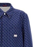 Gucci Blue Cotton Biker Jacket