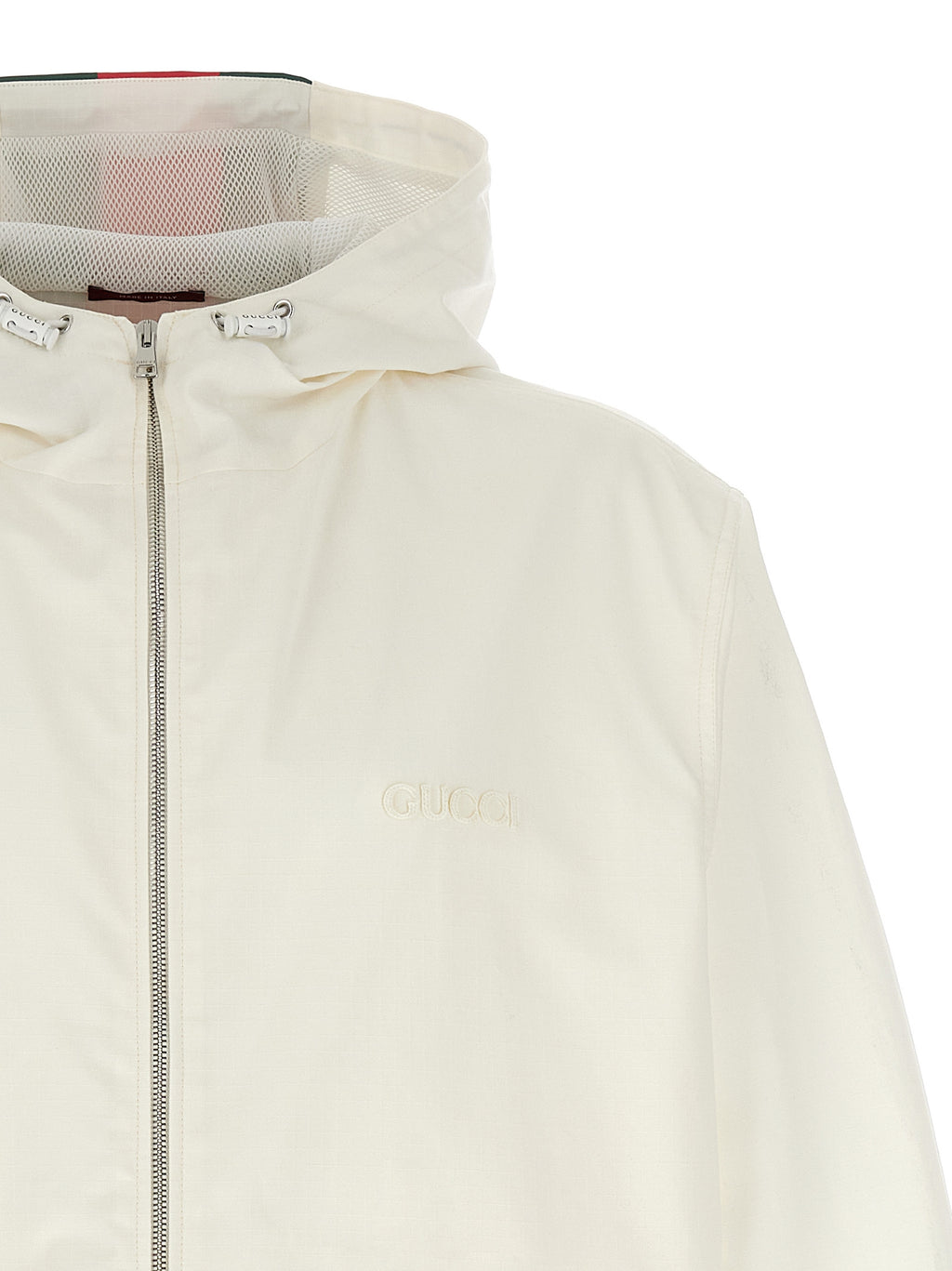 Gucci White Cotton Shell Jacket