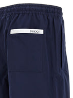Gucci Blue Cotton Bermuda Shorts