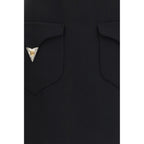 Versace Black Wool Oves Aries Mini Skirt