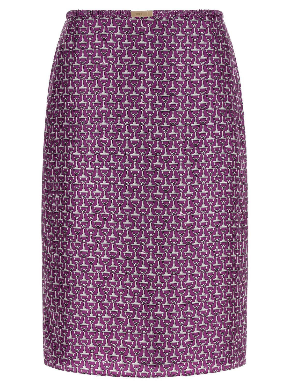 Gucci Purple Silk Midi Skirt
