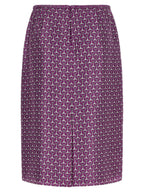 Gucci Purple Silk Midi Skirt