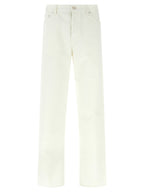 Gucci White Cotton Straight-Leg Jeans
