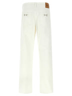 Gucci White Cotton Straight-Leg Jeans
