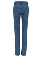 Gucci Blue Cotton Straight-Leg Jeans