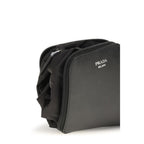Prada Black Re-Nylon Tote Bag with Saffiano Leather Pouch