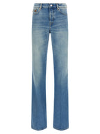 Gucci Blue Cotton Flared Jeans