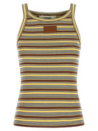 Fendi Multicolor Cotton Sleeveles T-Shirt